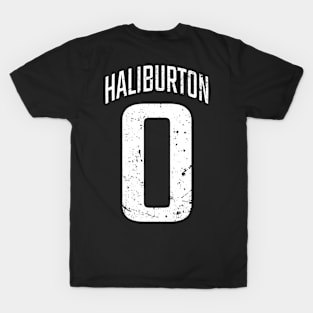 Tyrese Haliburton Cool Distressed Jersey Number 0 indiana us american basketball point guard BASKETBALL-17 T-Shirt